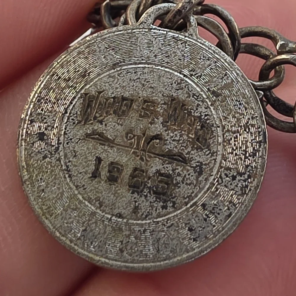 Vintage Sterling Silver Charm Bracelet 1965 Whos Who Schoolhouse Harp 24g